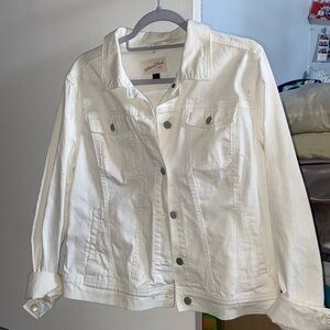 universal thread white denim jacket